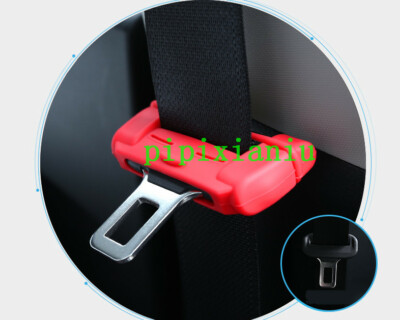 2PCS Red Car Seat Safety Belt Buckle Cap Cover Trim For Honda CIVIC 2016-2020 2PCS Red Car Seat Safety Belt Buckle Cap Cover Trim For Honda CIVIC 2016-2020