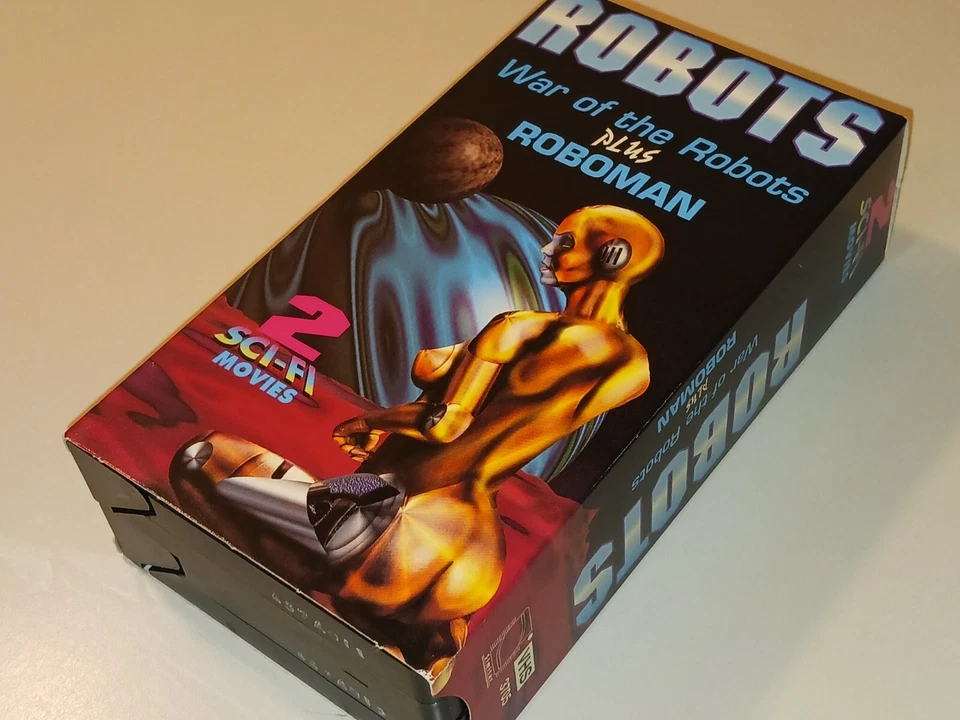 ROBOTS: WAR OF THE ROBOTS & ROBOMAN 2×VHS NTSC 1994 Simitar Vintage - Image 3 of 4