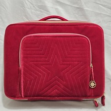 NEW Estee Lauder Rich Red Velvet Make up Bag/Travel/Train/Makeup Case
