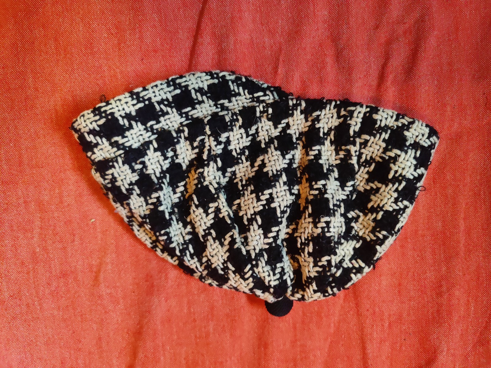 Vintage Retro 1960s Mod Tweed Houndstooth Cap Bri… - image 6