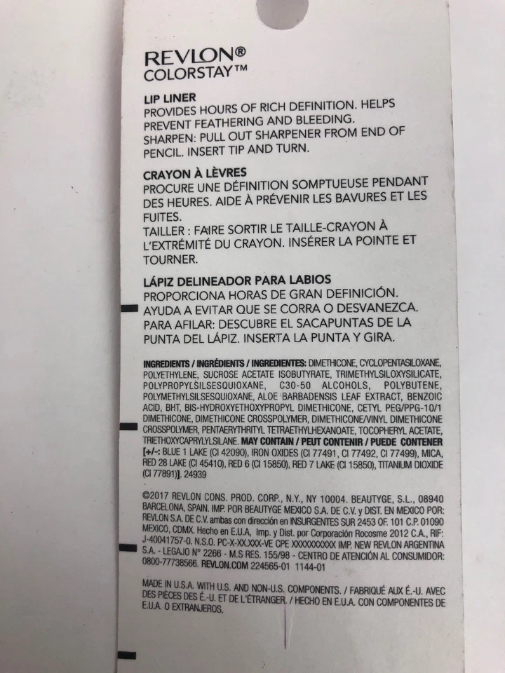 Revlon Colorstay Lip Liner w/ Pull-Out Sharpener - #101 SPICY -FSTSHP - Image 4 of 4