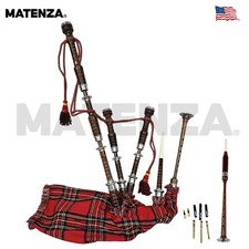 Royal Stewart Great Highland Bagpipes   Natural Finish, Silver, Hard Case/Acc.