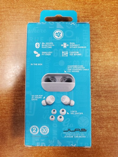 Auriculares JLab Audio Go Air True Inalámbricos Bluetooth + Estuche de Carga Blanco E7D - Imagen 3 de 6