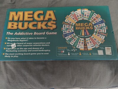 Mega Bucks Boardgame ages 12 and up, Sealed 