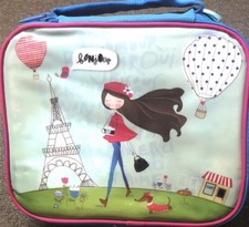 Cooler Lunch Bag W Handle Name Label School Office Picnic New York Eiffel Tower