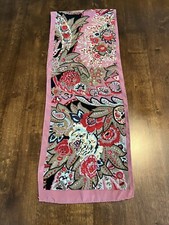 Vintage Pink Muti- Color Floral Scarf 10x60 Inch Unbranded Stylish