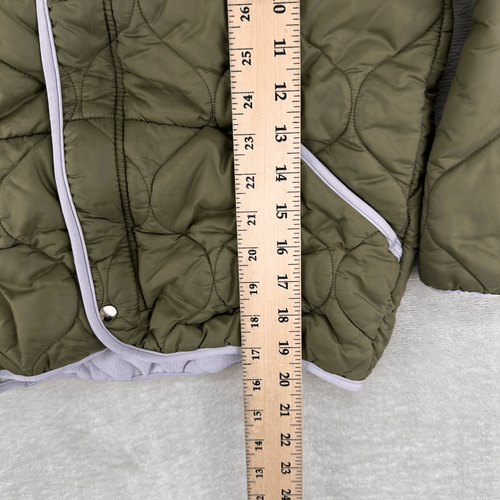 Operation Warm Kids Jacket M (10/12) Green Hooded Liner Puffer Firefighters USA - Picture 7 of 8
