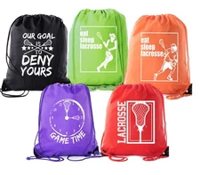Mato & Hash Party Favor Lacrosse bags | Lacrosse drawstring Backpacks for events