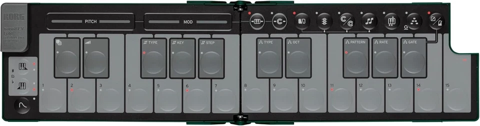 Korg nanoKEY Fold Alpine Green Foldable Midi Keyboard Brand NEW - Image 3 of 4