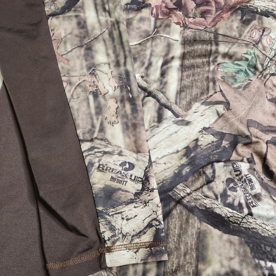 Mossy Oak Shirt Mens XL Break-up Infinity Camo Long Sleeve 1/4 Zip Scent Factor - Image 4 of 4