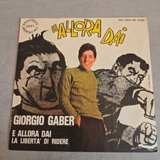 🎵 GIORGIO GABER🎵E ALLORA DAI LA LIBERTA' DI RIDERE 45 ITALY PRESS 1967.