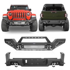 Texture Steel Front Rear Bumper Wled Spotlights Fit Jeep Gladiator Jt 2020-2026