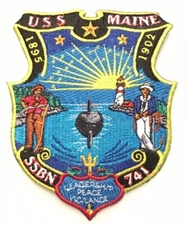 US NAVY SSBN 741 USS MAINE PATCH (USN-17) Submarine Nuclear Sub