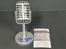 Pat Hughes Chicago Cubs Autographed Signed Microphone JSA Witness COA