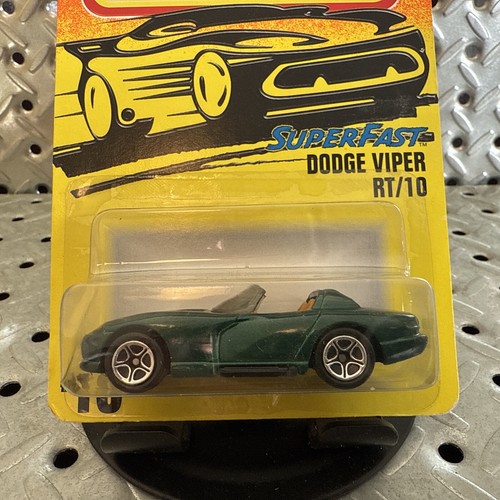 Matchbox 1997 Super Fast #10 Dodge Viper RT/10 green MOC Tyco Toys MB260 - Picture 2 of 10