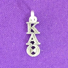 Kappa Alpha Theta Sterling Plated Lavaliere Sorority Greek Ann Peden