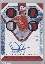 2019 Panini Chronicles Rookie Cornerstones Quartz 1/25 David Fletcher Auto 0lm