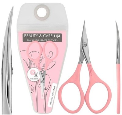 Beauty & Care 11 Typ 3 Maniküre Pediküre Scheren Pink Edelstahl