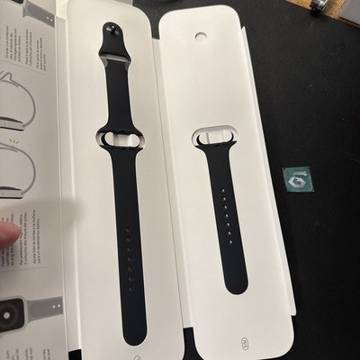 Apple Watch Sport Band 42mm (44/45/46/49) Genuine OEM 2015 Black S/M/L Open Box