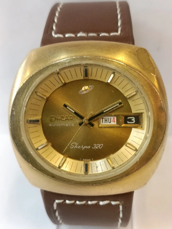ENICAR SHERPA 320 AUTOMATIC GOLD DIAL SWISS MEN'S WORKING CONDITION - Image 4 of 4