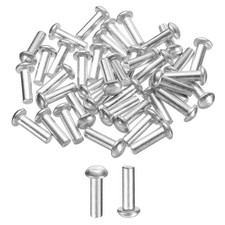 50Pcs Brazier Head Solid Aluminum Rivets M6 x 20mm Tubular Rivets