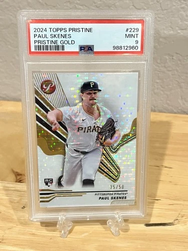 2024 Topps Pristine Paul Skenes Rookie Gold Refractor /50 PSA 9
