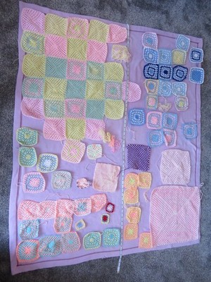 Über 200 Vintage Handarbeit gehäkelt Granny Squares verschiedene Farben & Größen - Neu