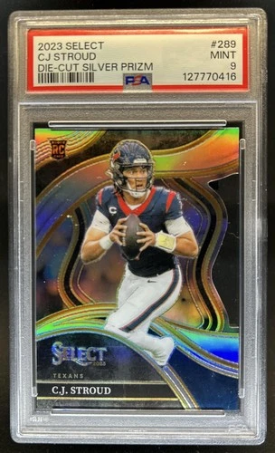 2023 Panini Select C.J. Stroud RC Silver Prizm Die Cut Club #289 Texans PSA 9