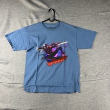 Spiderman Shirt Mens XS Blue Graphic Marvel Zing Movie Character T-Shirt Tee