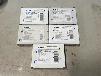Qty 5 EATON FAZ-C25/1-NA-SP MINIATURE 25A CIRCUIT BREAKER 167138 UL489 New NIB