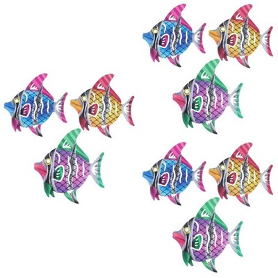  Set of 3 Fisch Anhänger Gartenwanddekoration Eisenwanddekoration