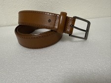 Joseph Abboud Size 30-32 Tan Genuine Leather Belt Handcrafted In Italy