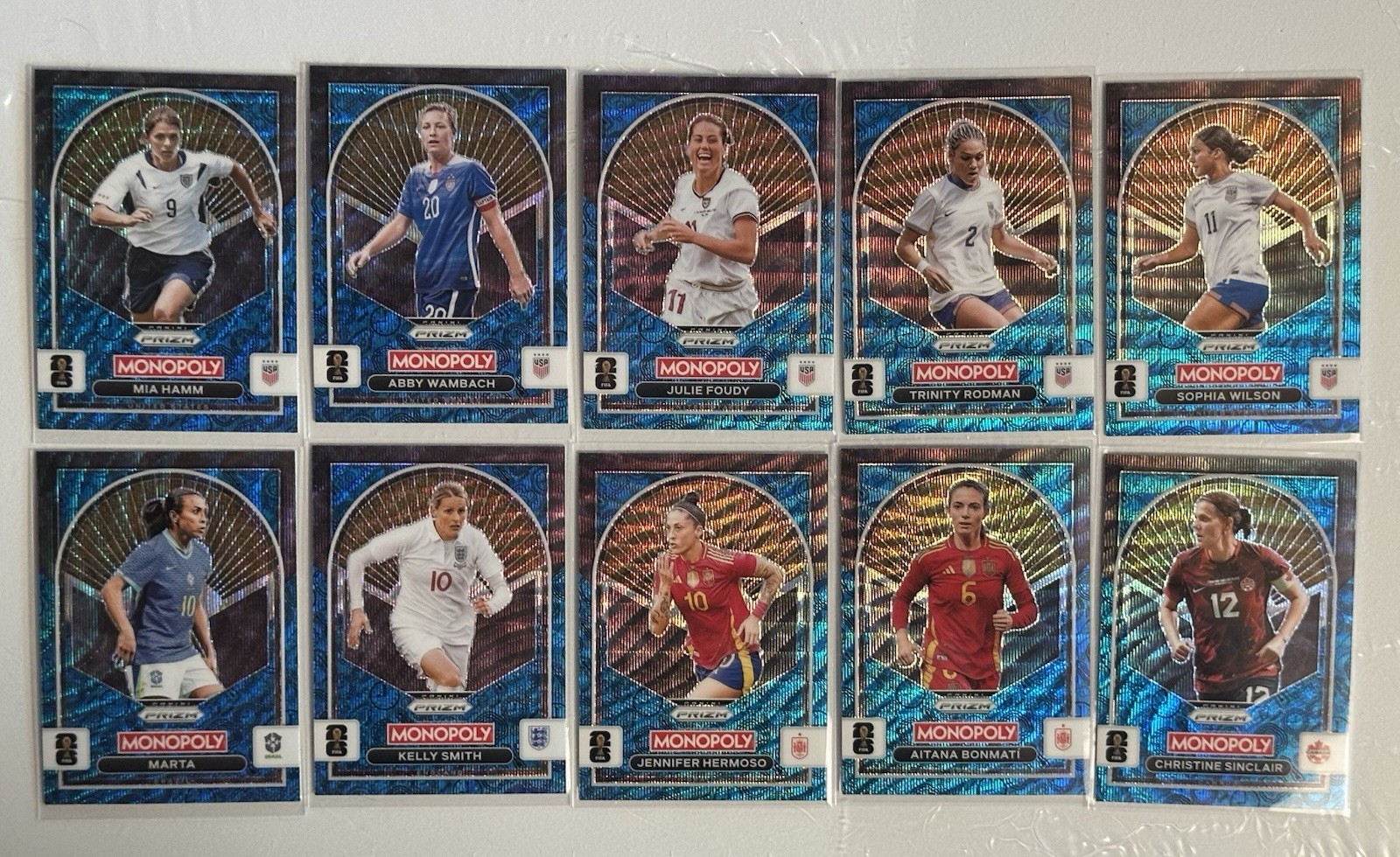 🔥BLUE Wave COMPLETE SET! Panini Prizm 2026 FIFA World Cup Monopoly Messi Yamal view 7