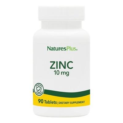 NaturesPlus Zinc Tablets - 10 mg, 90 Vegetarian Supplements 10 mg (Pack of 1) 