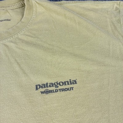 Patagonia World Trout T Shirt Mens XL Green Steelhead Short Sleeve