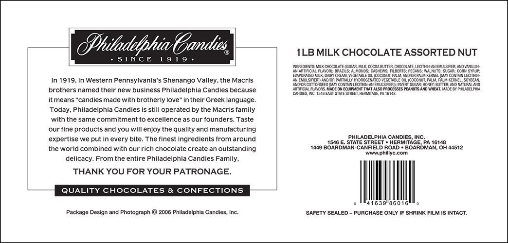 Milk Chocolate Covered Assorted Nuts, 1 Pound Gift Box (Almond, Brazil, Cashe...