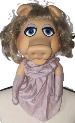 VTG Miss Piggy Hand Puppet Muppet Doll Fisher Price Toys Jim Henson 18'' 1970s