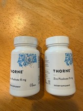 Thorne Zinc Picolinate 15mg -2x60caps NEW  Exp 11/28
