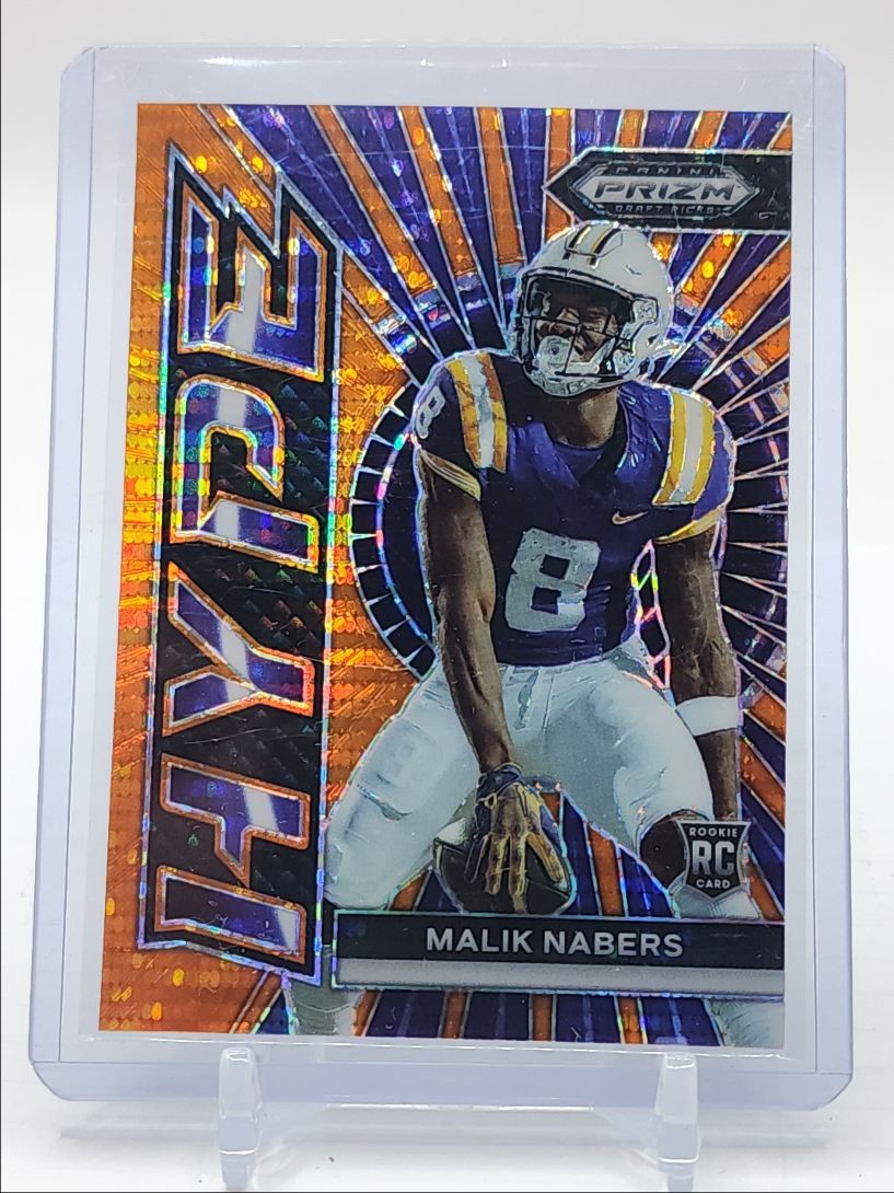 MALIK NABERS 2024 PRIZM DRAFT HYPE ROOKIE NEON ORANGE PULSAR RC /49 Q3215