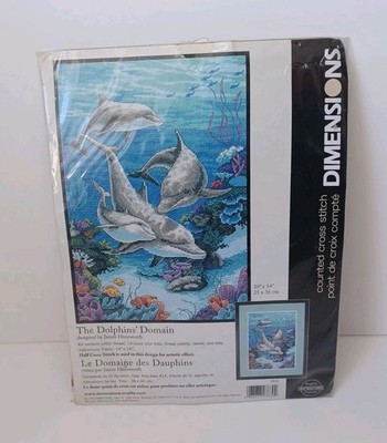 Dimensions ''The Dolphins' Domain'' by James Himsworth counted cross stitch kit