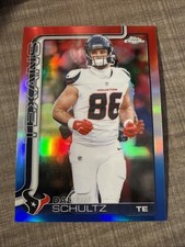 2025 TOPPS CHROME Red White Blue REFRACTOR #118 DALTON SCHULTZ TEXANS