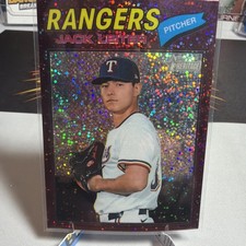 2026 Topps Heritage - Chrome Burgundy Sparkle Refractor - #304 Jack Leiter