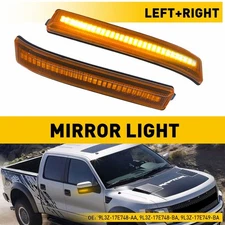 2X Amber Lens LED Side Mirror Lamp Signal Indicator Light For 09-14 Ford F-150 U