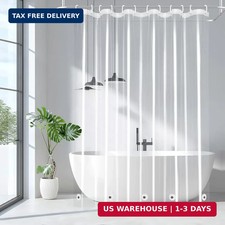 9G Clear Shower Curtain Liner 72 x 78 inches Long with 5 Magnet Weights, Heavy D