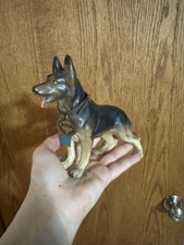 Napcoware German Shepherd Figurine C6742 Champion Collar Tag Japan Napco