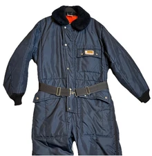 VTG 80’s Walls Blizzard Pruf Insulated Coveralls Zip Winter Snow Suit Adult Med