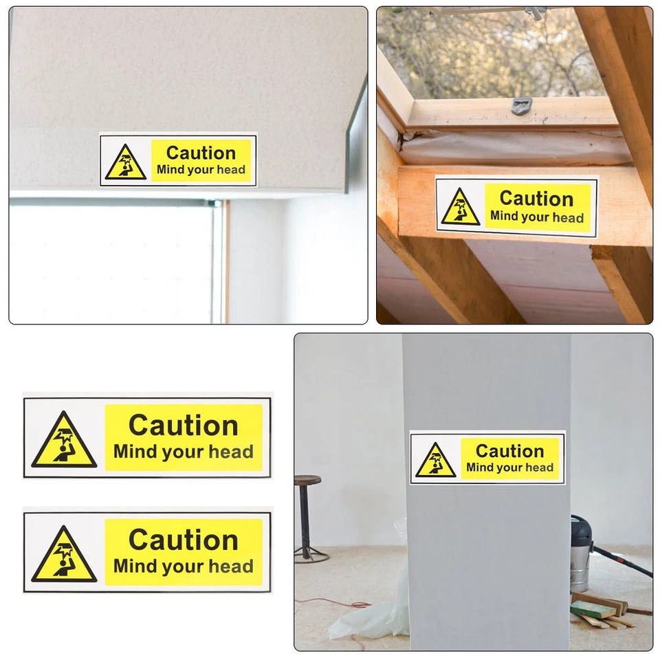 3 Pcs Please Mind The Step Sign Security Stickers Safety Reflective - Image 2 of 4