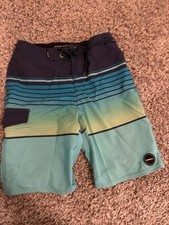Oneil Boys Blue Gradient Board Shorts Swimwear Size 25/10 Large 