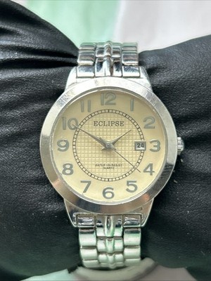 Eclipse Silver Tone Beige Dial Women s Quartz Watch