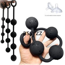 Silicone Big Anal Beads Balls Butt Plug Masturbator Dilatodor Prostate Massager
